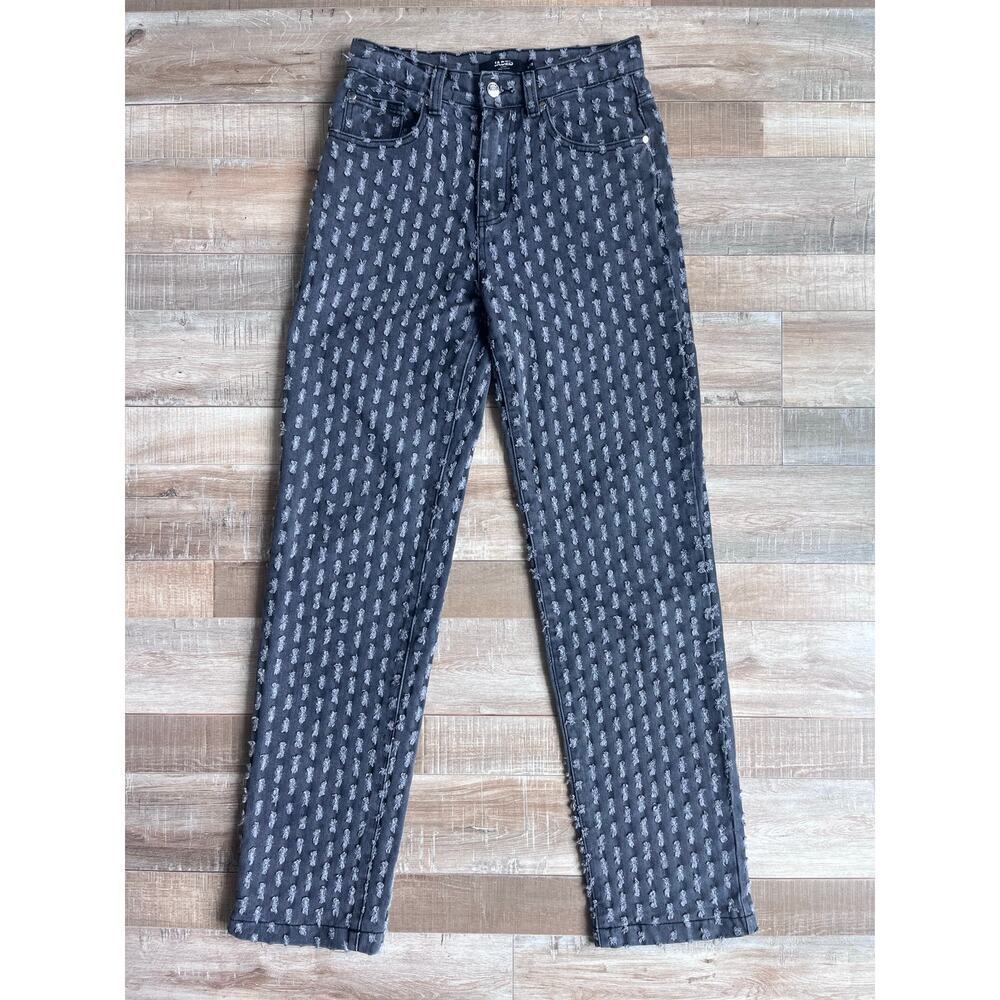 Jaded London Washed Black Pulled Distressed Jeans Size 28 - Picture 2 of 9